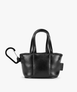 Luka Tote Zip Bag Charm in Vegan Leather