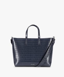 Haven 15 Laptop Tote Bag in Croc-Embossed